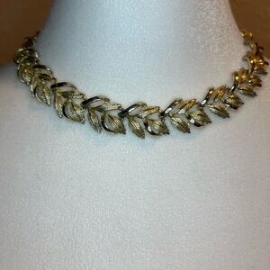 Vintage Gold Leaf Necklace